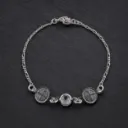 Pulsera de Plata San Benito Italiana 925 Plateado