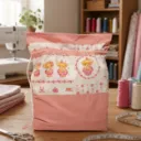 Set Sábanas Unidas Junji Con Bolsa Personalizable de Algodón Rosa