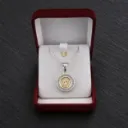 Medalla San Benito Plata 925 Oro 14k Circones Cadena Mujer Figaro