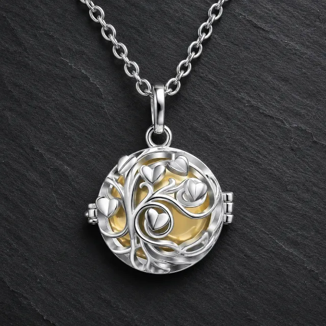 Cadena y Colgante Llamador De Ángel Chapado En Plata Dorado