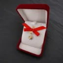 Medalla San Benito Para Bebes En Plata Italiana 925 Oro 14 Y Plata, Rostro