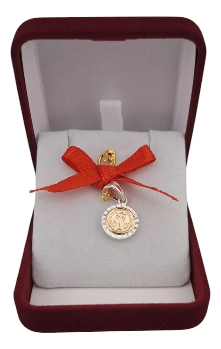 Medalla San Benito para Bebé en caja de regalo